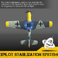 Avión VOLANTEX RC Mini Masersmitt BF-109 400mm 4ch principiantes y acrobático estabilizador Xpilot 761-11